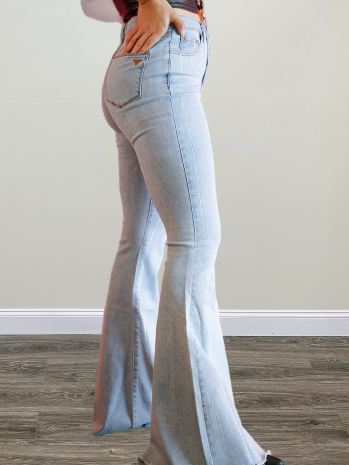 Plus Size Glamour Glow Flares - Salt and Grace Boutique