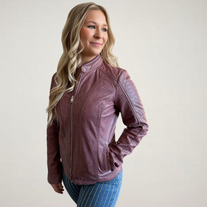 Scully Lavender Leather Jacket - Salt and Grace Boutique
