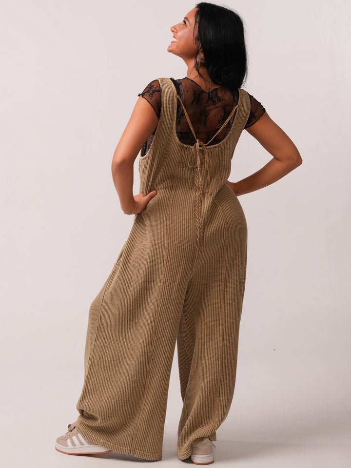 Thermal Knit Mineral Wash Jumpsuit
