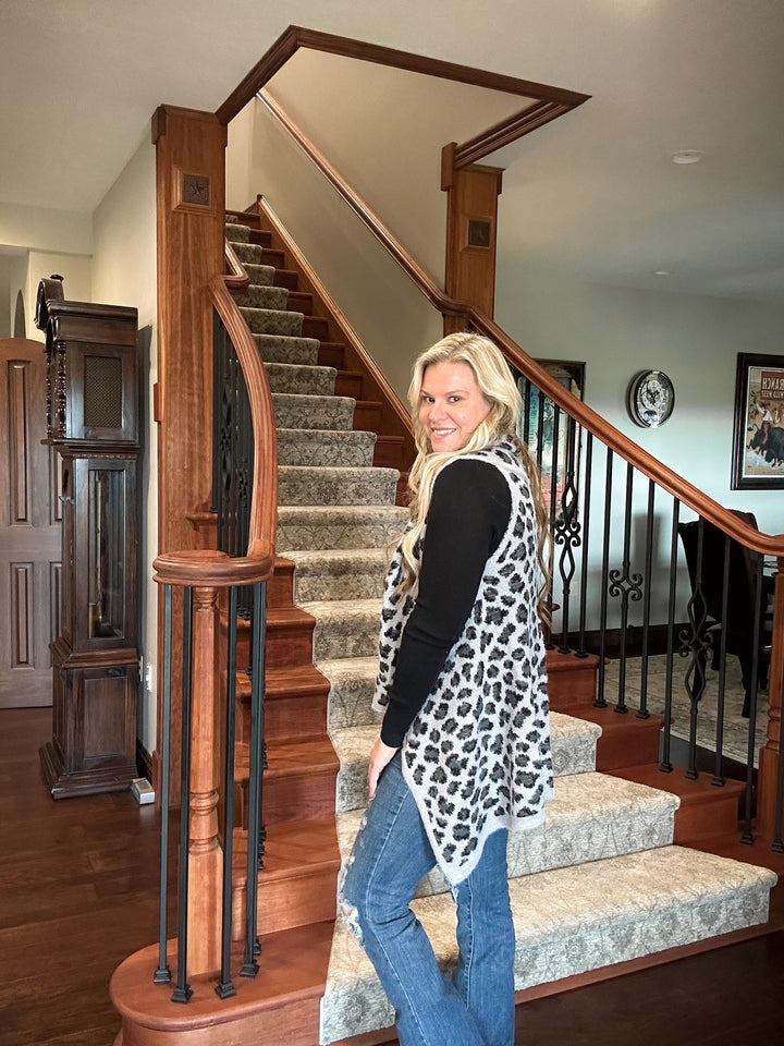 Fierce Feline Leopard Print Vest - Salt and Grace Boutique