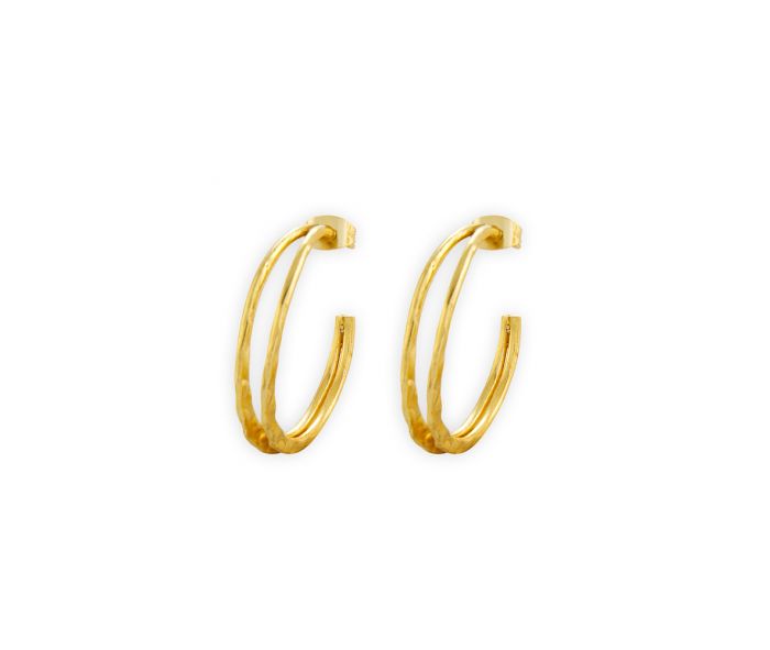 Truscan Artisan Gold Hoop Earrings - Salt and Grace Boutique