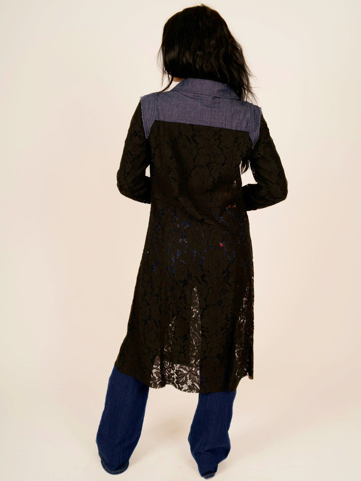 Sierra Lace with Denim Trim Jacket