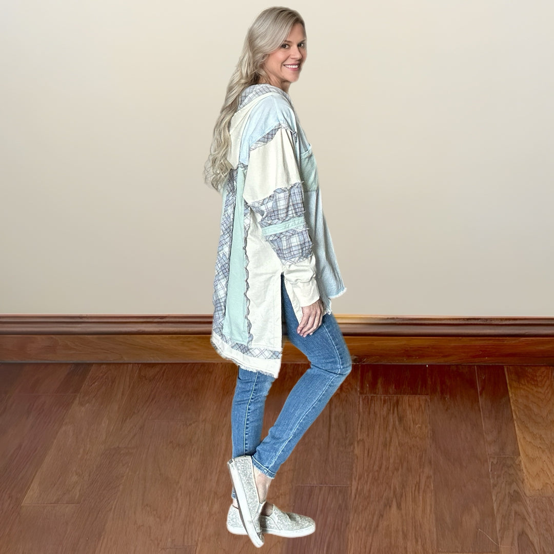 Patchwork Perfection Hoodie - Salt and Grace Boutique