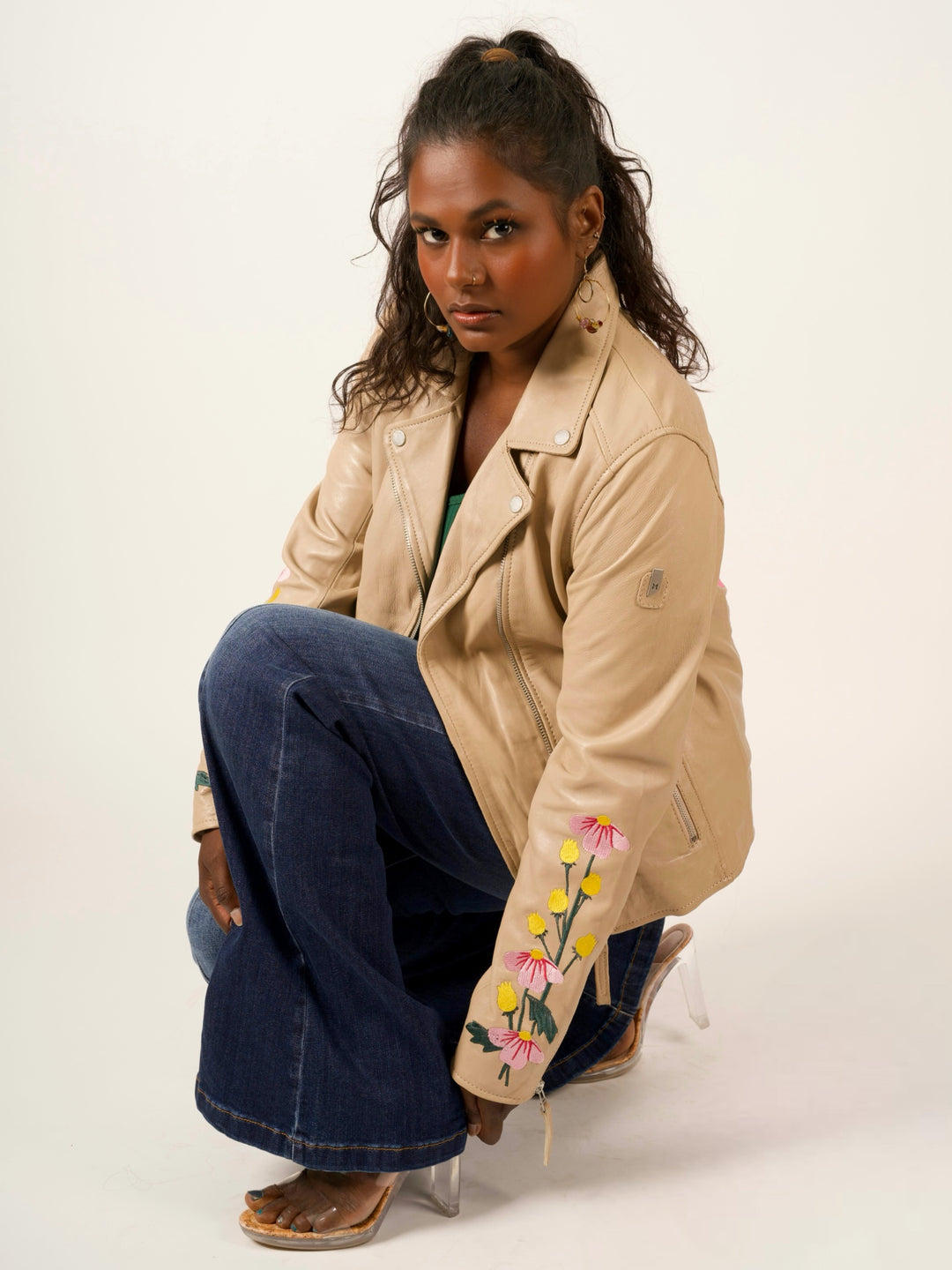 Mauritius Peonie Leather Jacket