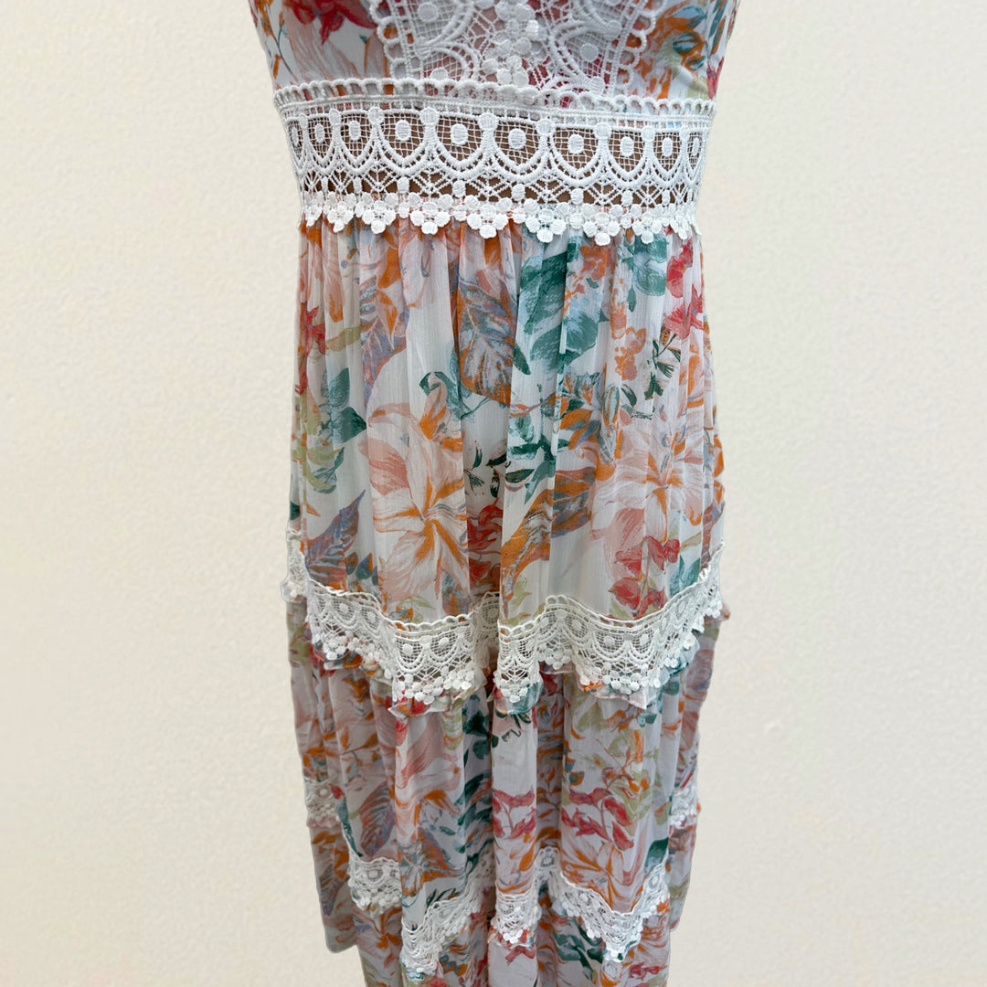 Floral Fantasy Lace Maxi Dress