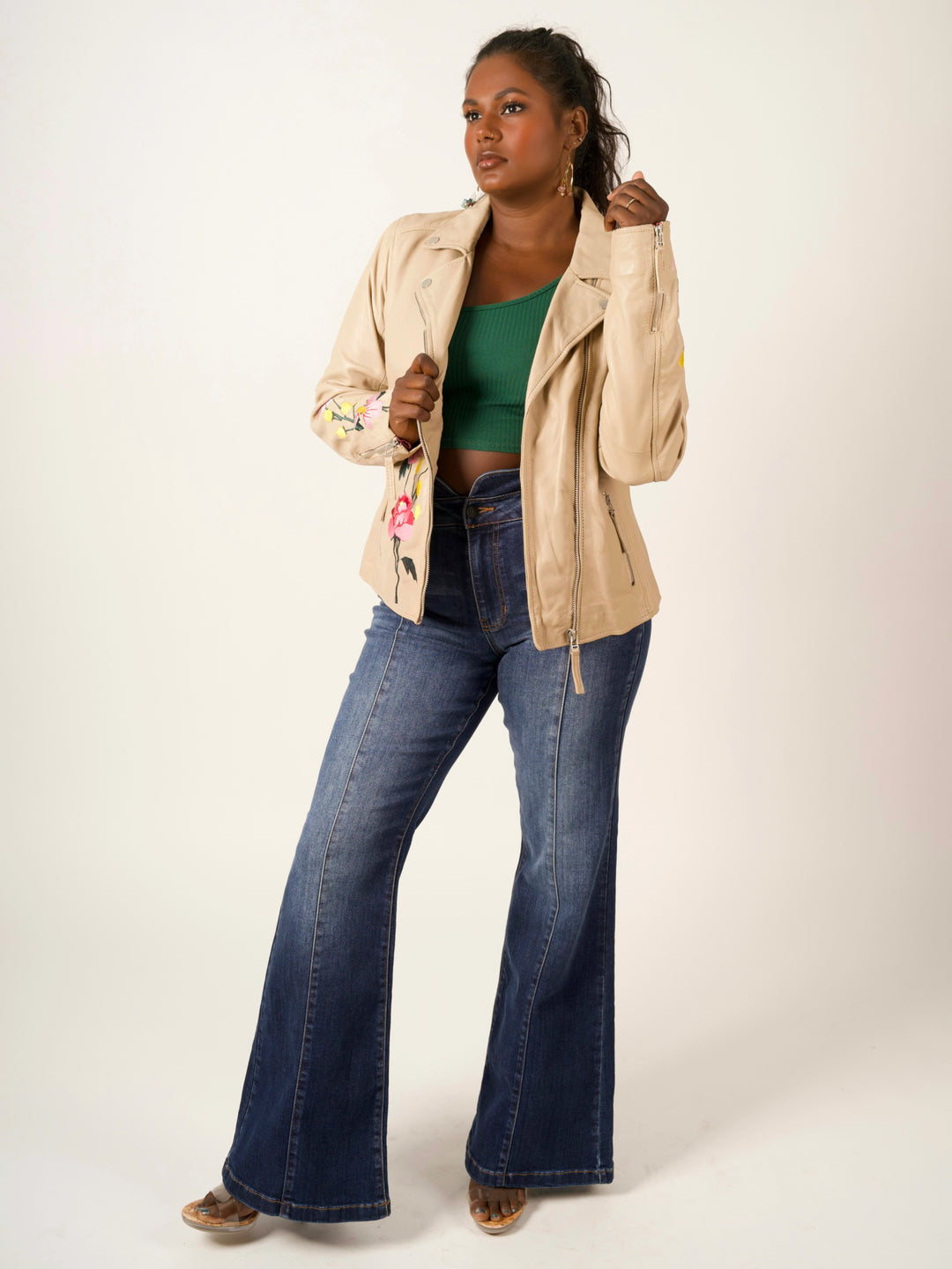 Mauritius Peonie Leather Jacket