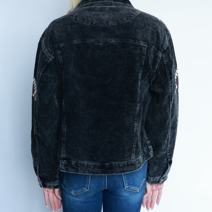 Corduroy Sequin Football Jacket