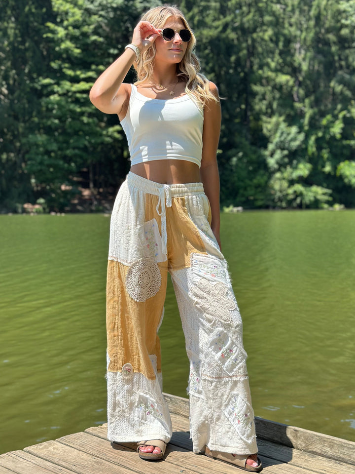 POL Honey Stitch Boho Pants