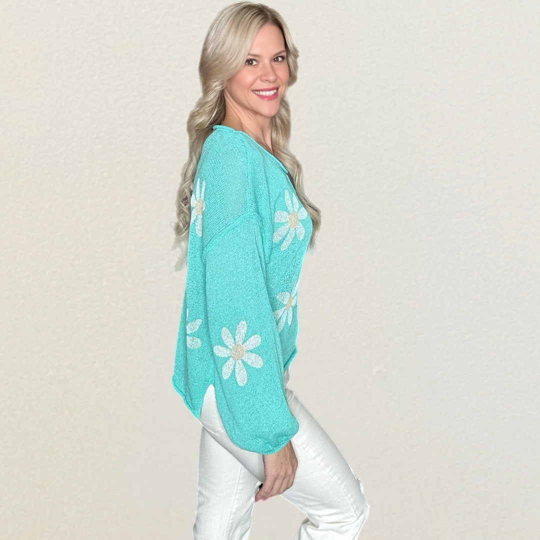 Paradise Blooms Lightweight Knit Top