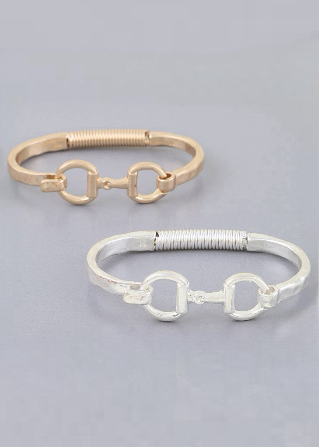 Bit Hammered Toggle Cuff Bracelet