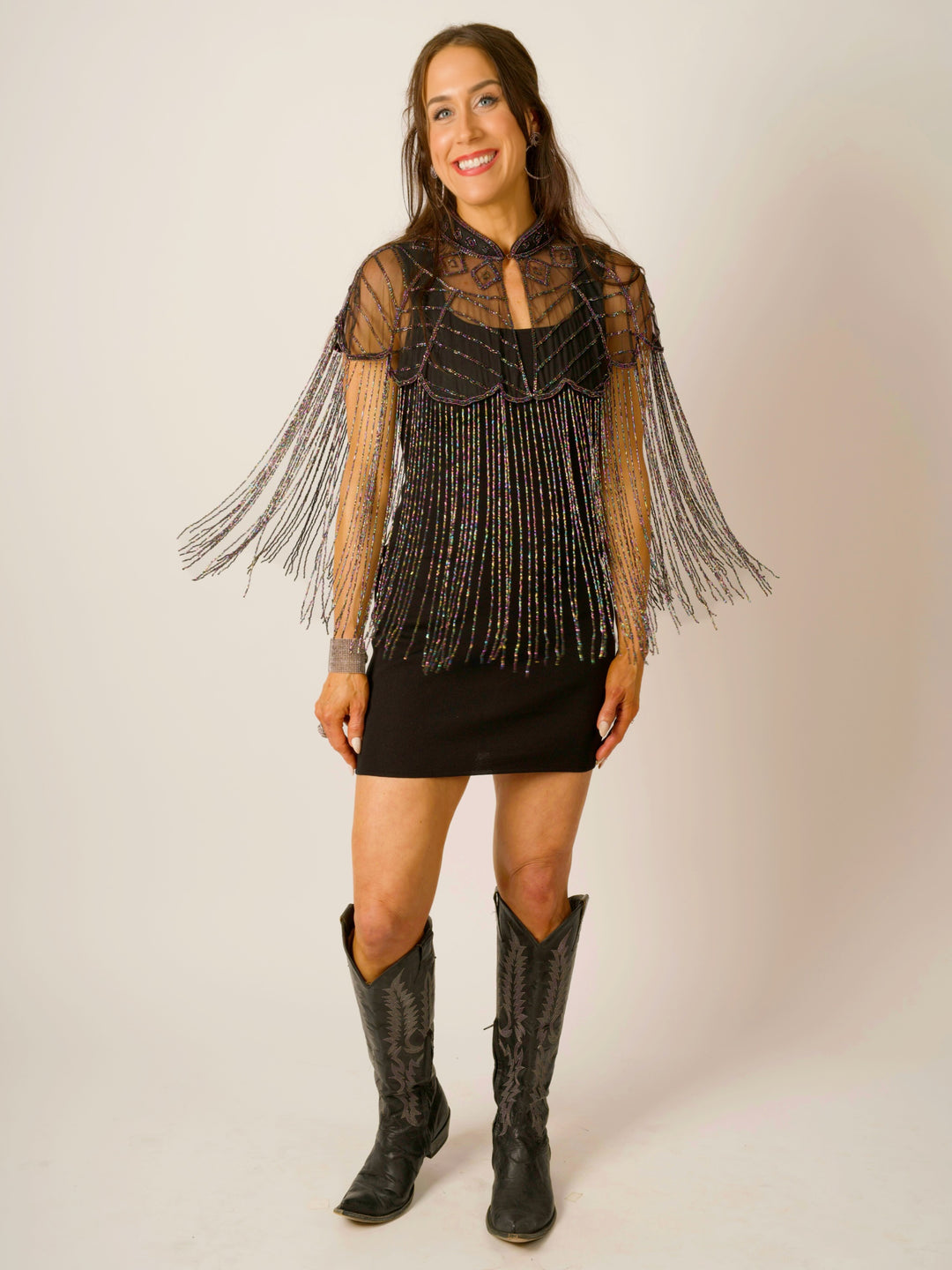 Peacock Beaded Cape