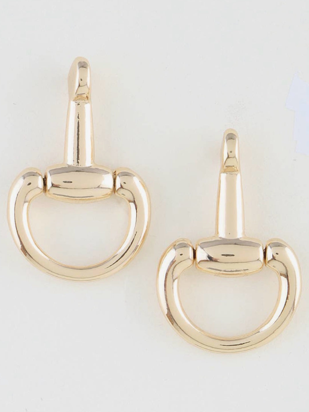 Polished Horseshoe Drop Earrings