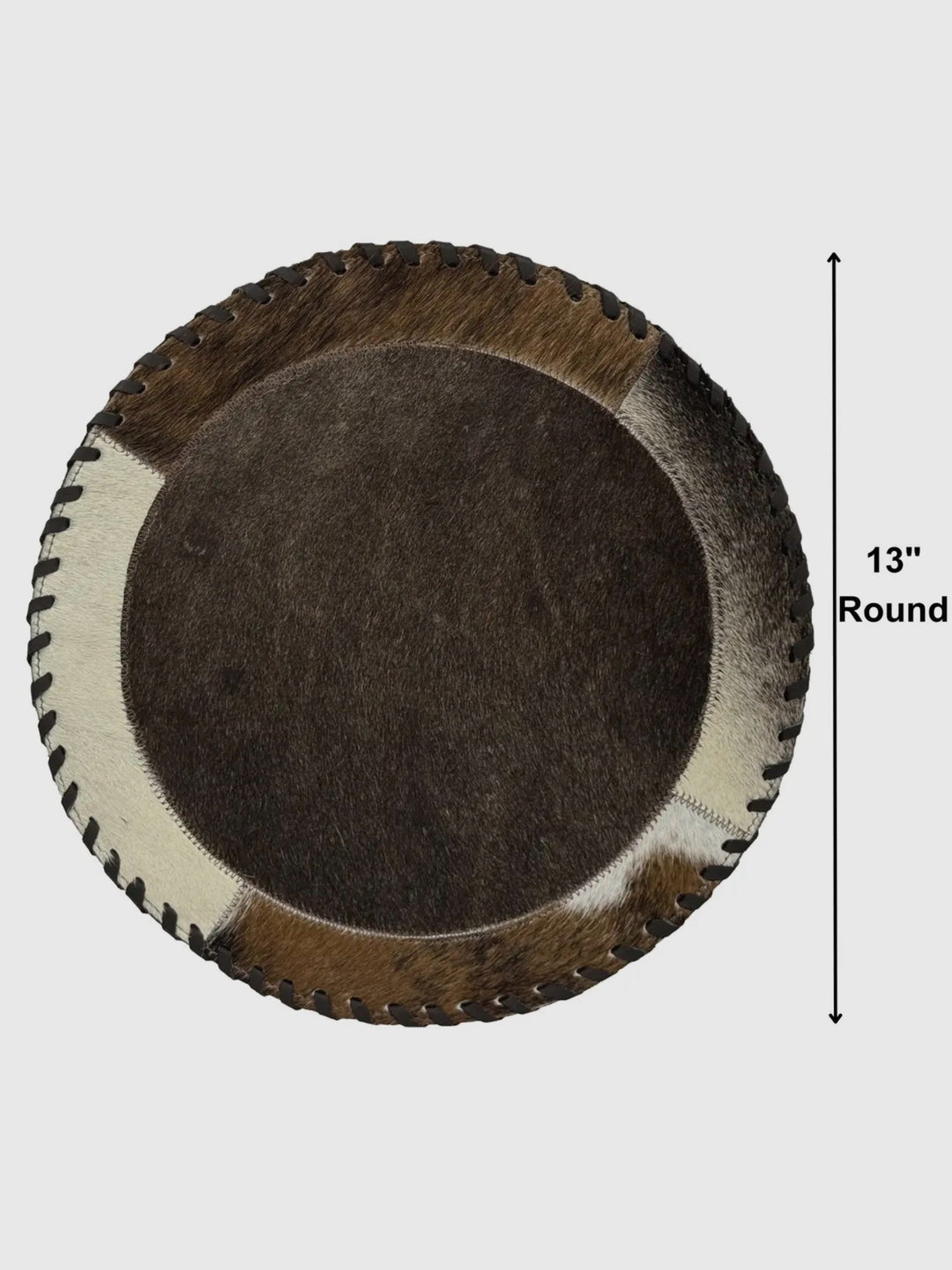 13” Round Cowhide Placemats