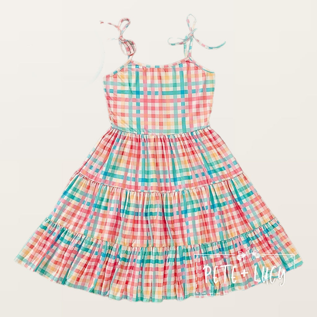 Little Girls Summertime Gingham Dress - Salt and Grace Boutique