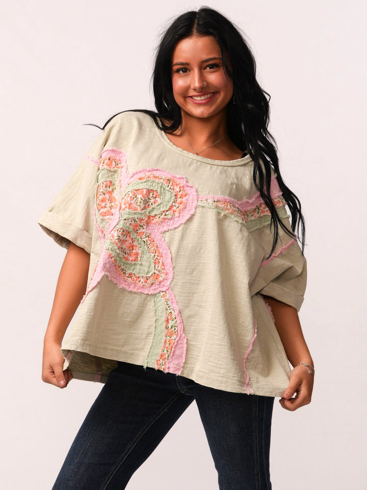 Flower Patch Mineral Wash Top