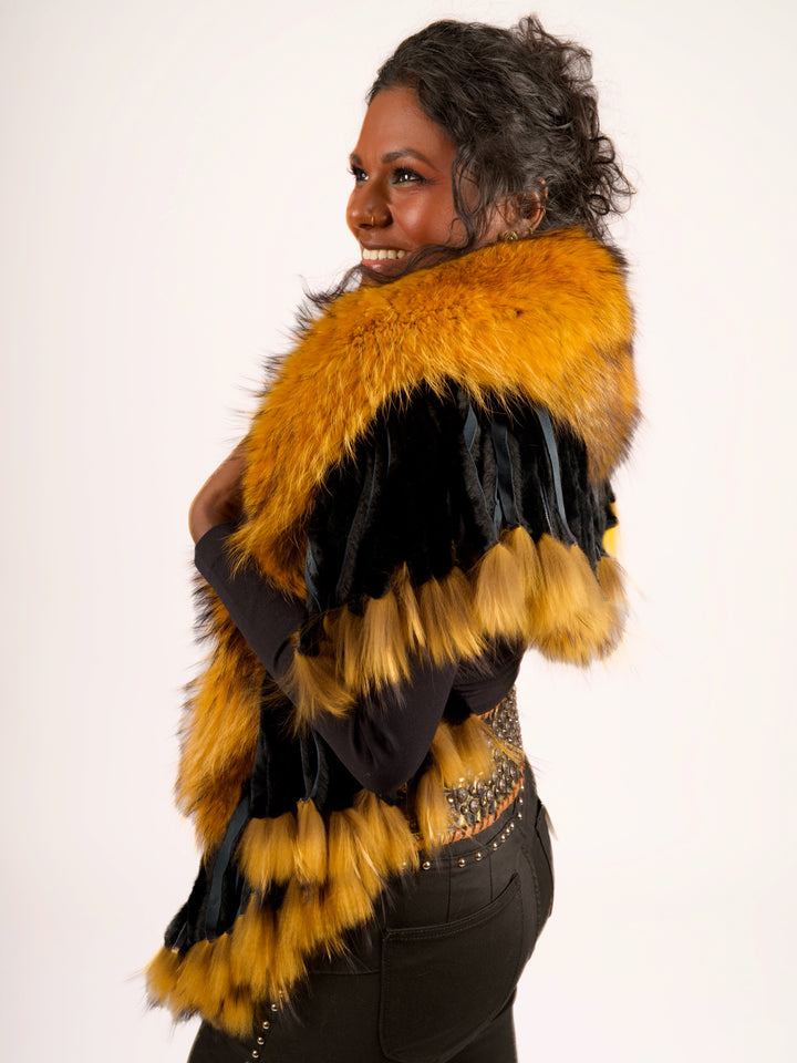 Golden Raccoon Fur Collar