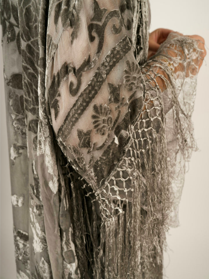 Stevie Nicks Burnout Velvet & Lace Duster