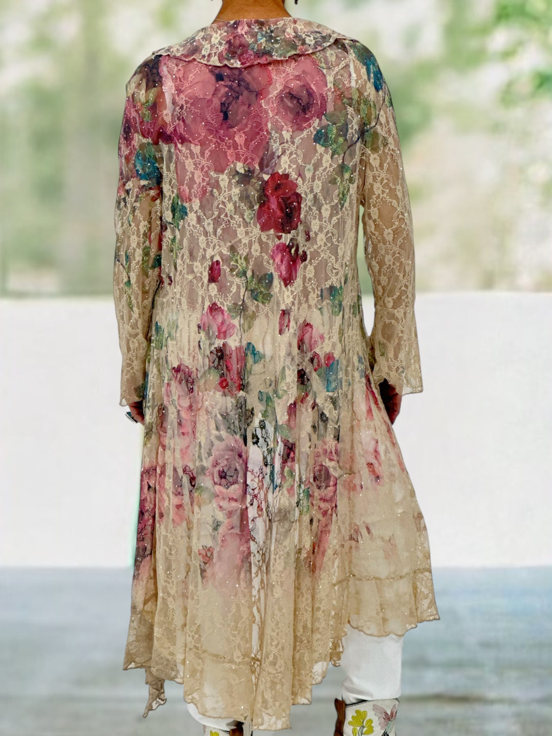 Emily Rose Rhinestone Lace Duster