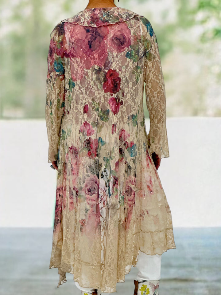 Emily Rose Rhinestone Lace Duster