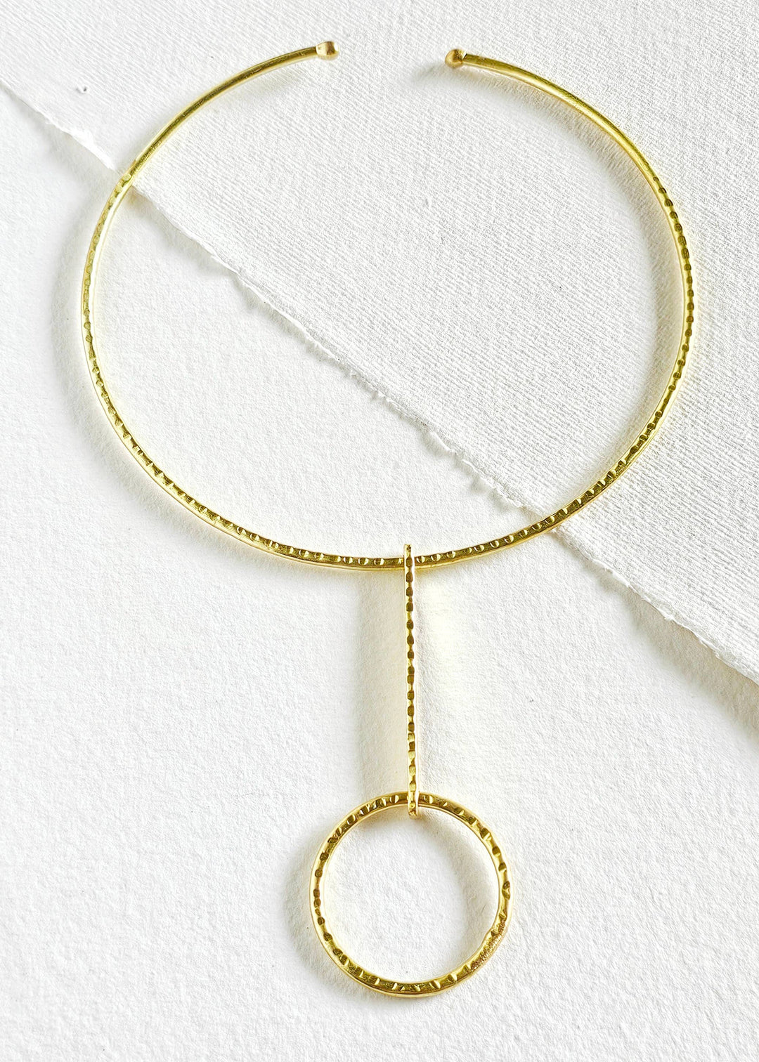 Brass drop circle handcrafted Choker necklace