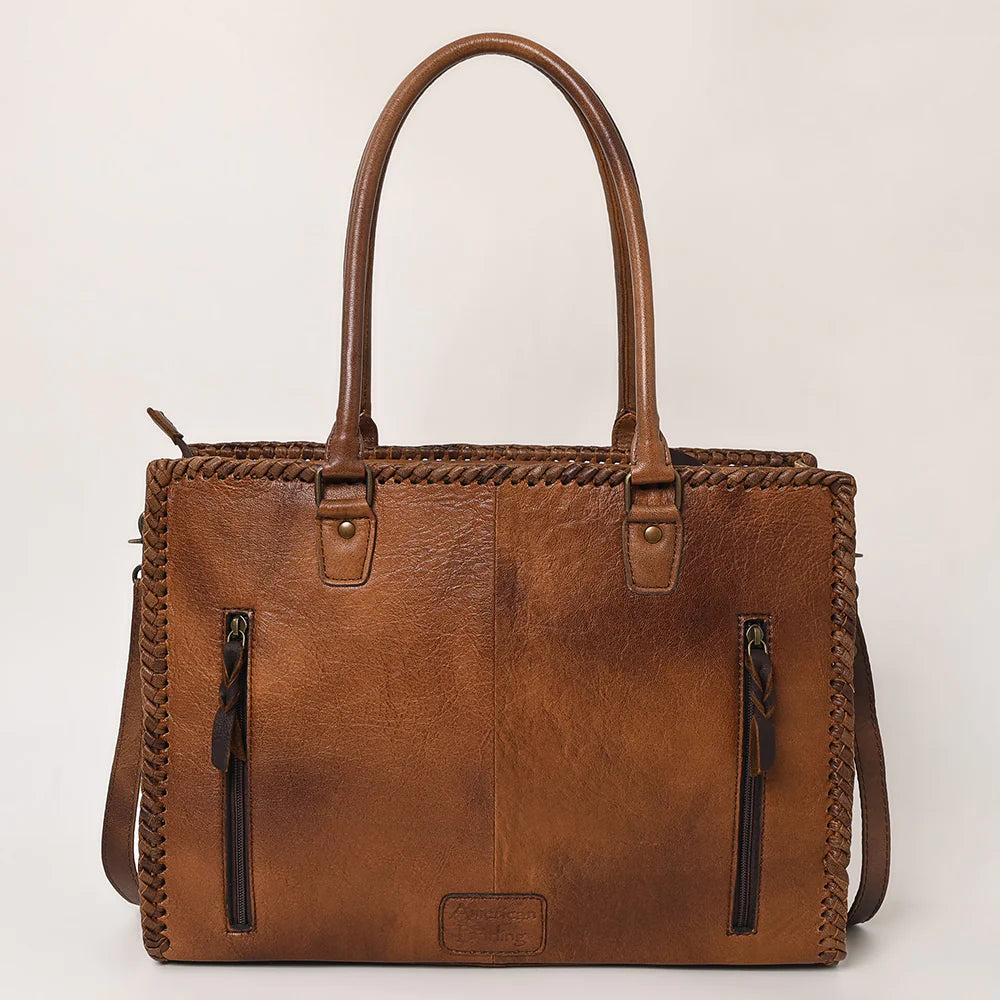 Tooled Leather Tote Bag - Salt and Grace Boutique