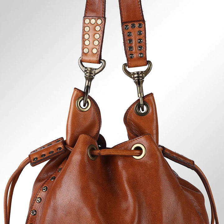 Chic Leather Bucket Bag - Salt and Grace Boutique