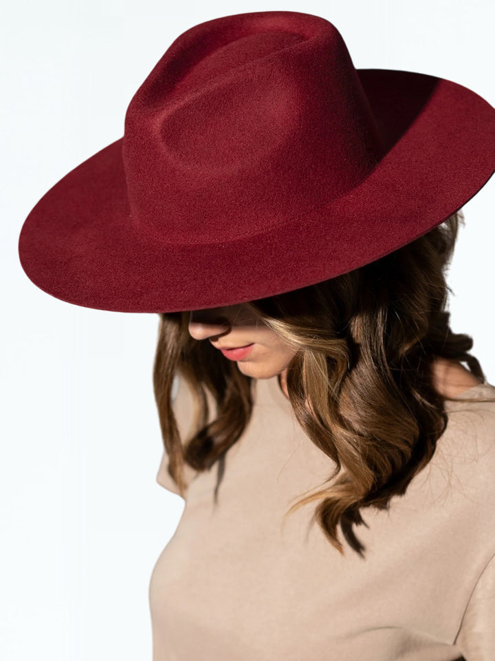 Raspberry Teardrop Panama Hat