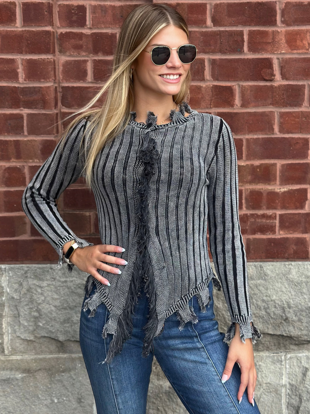 Rugged Revival Mineral Wash Button Down Sweater