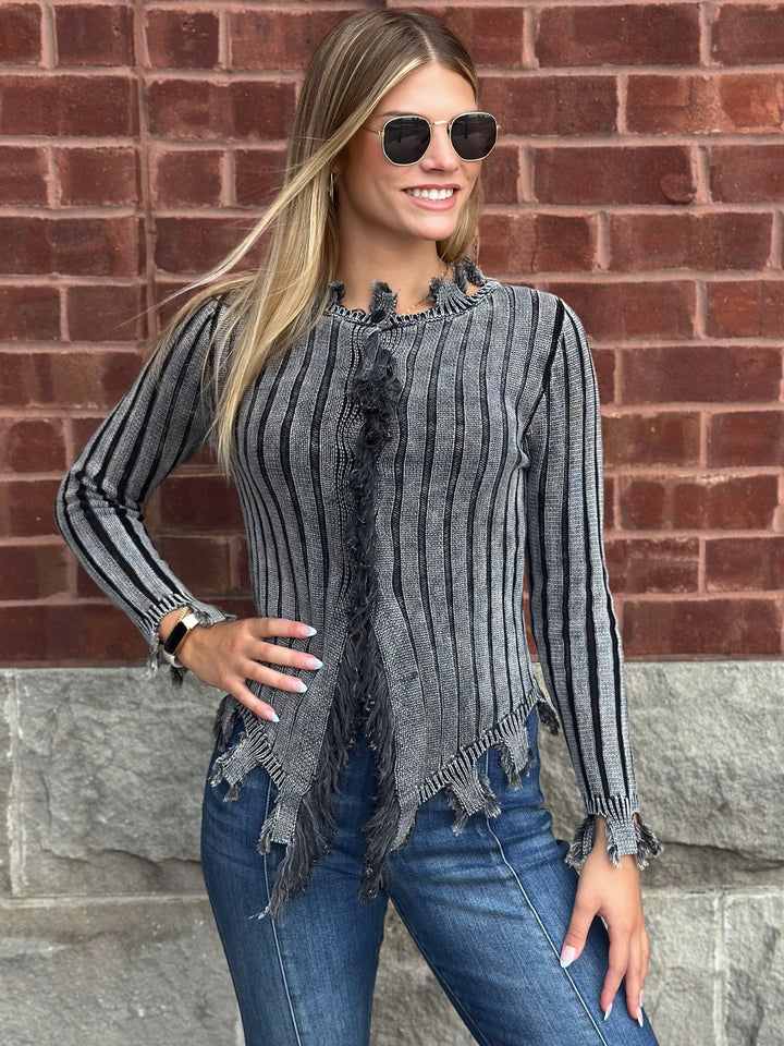 Rugged Revival Mineral Wash Button Down Sweater