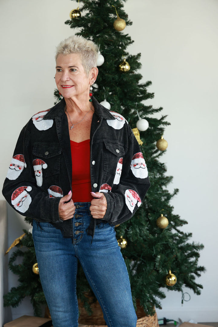 Sequin Santa Corduroy Jacket