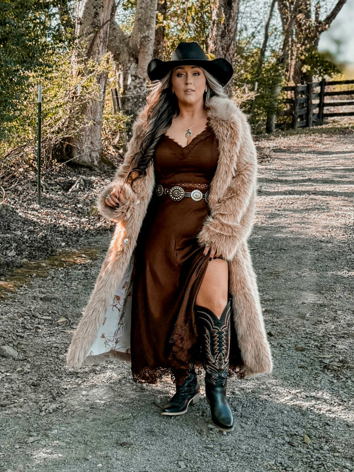 Dakota Faux Fur Coat with Horse Lining