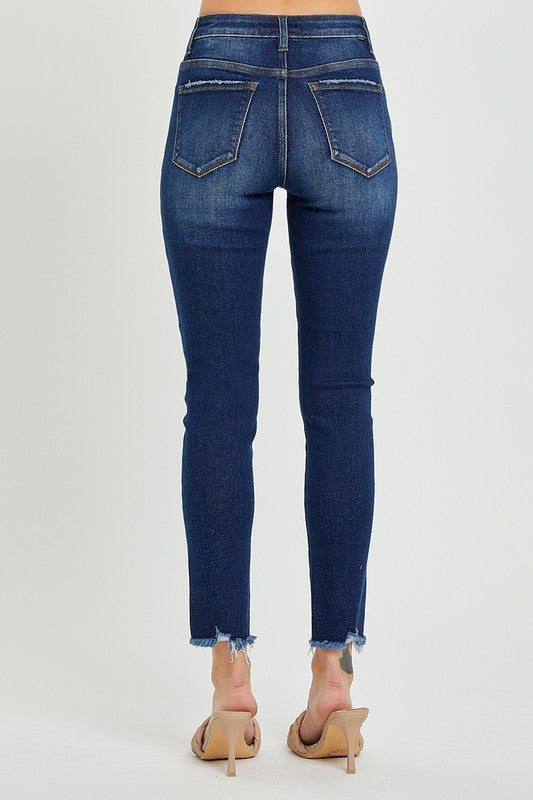 Risen Mid Rise Button Fly Skinny - Salt and Grace Boutique