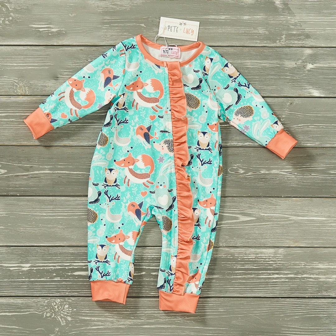 Infant Friends for Life Zip-Up Romper - Salt and Grace Boutique