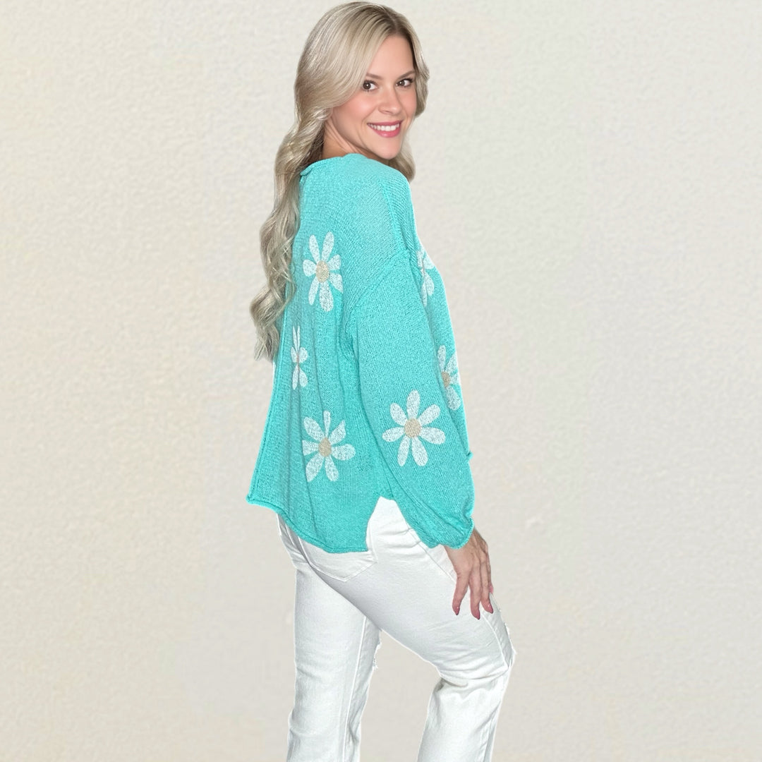 Paradise Blooms Lightweight Knit Top