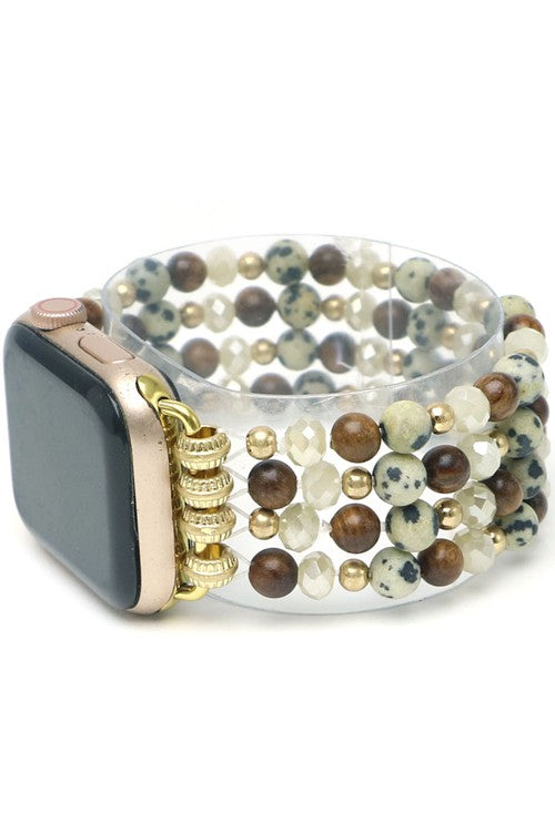 Gemstone Strech Apple Watch Band - Salt and Grace Boutique