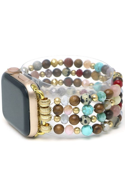 Gemstone Strech Apple Watch Band - Salt and Grace Boutique