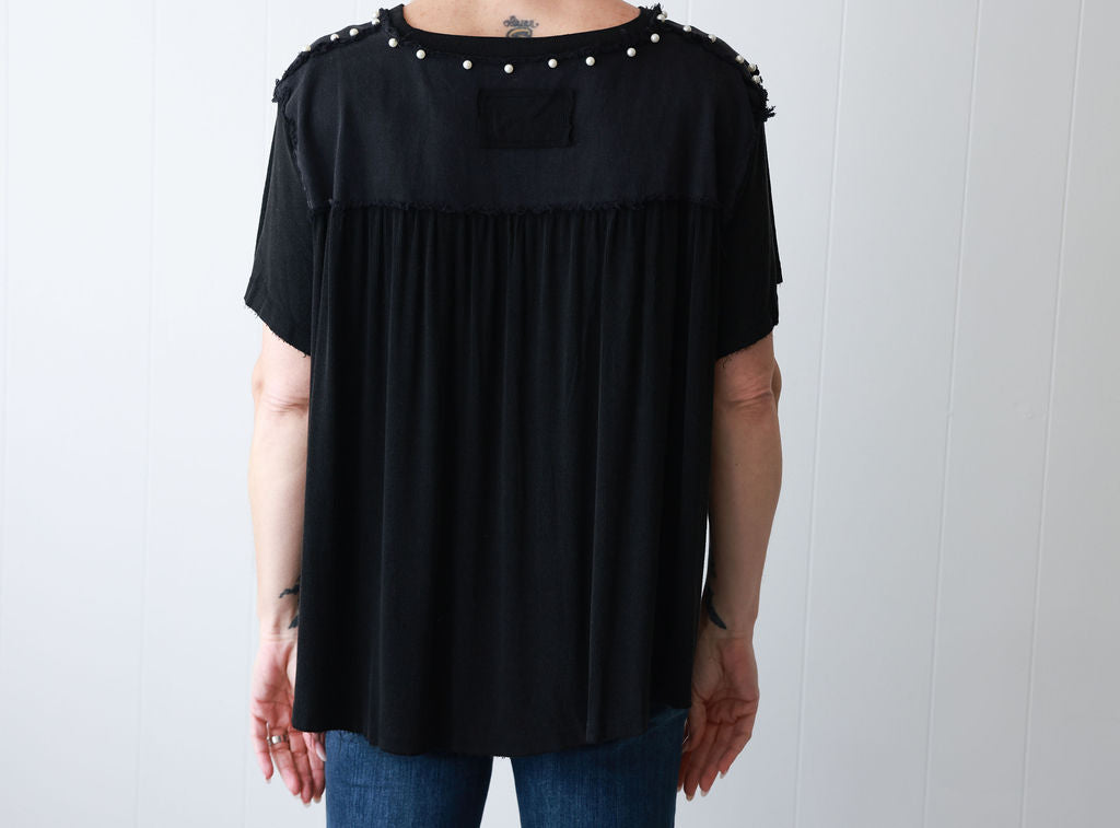 Black Pearl Oversized Top