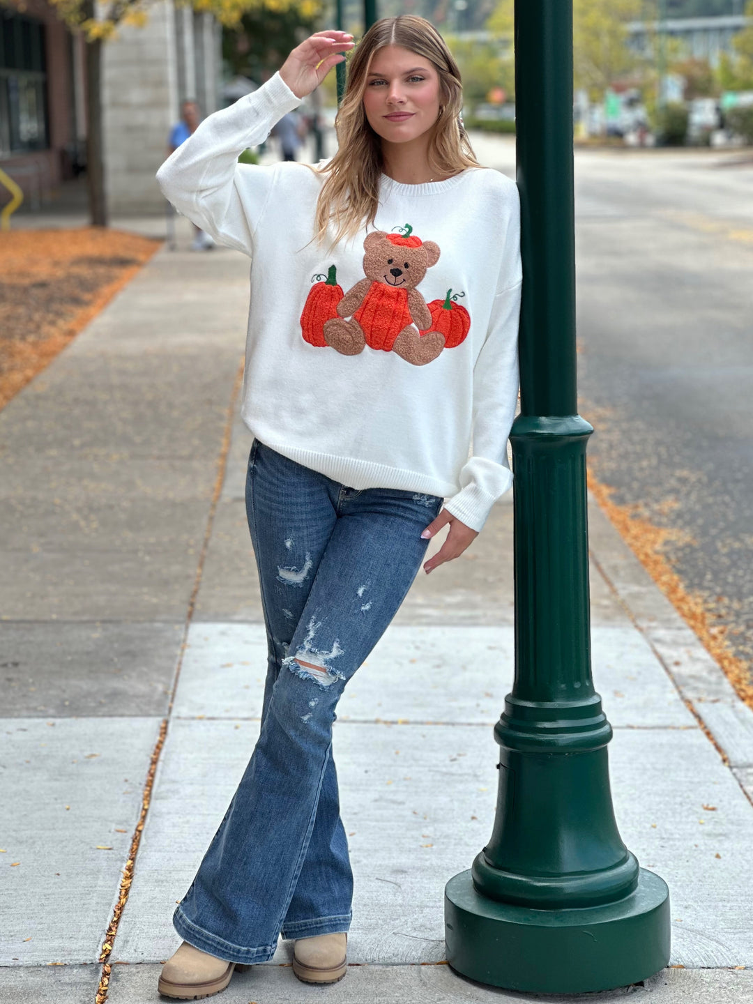 Pumpkin Teddy Bear Sweatshirt