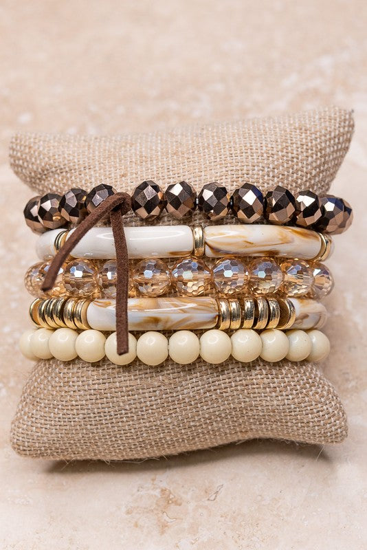 Aubrey Bracelet Set Natural - Salt and Grace Boutique