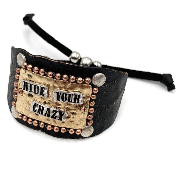 Hide Your Crazy Western Cuff Bracelet - Salt and Grace Boutique