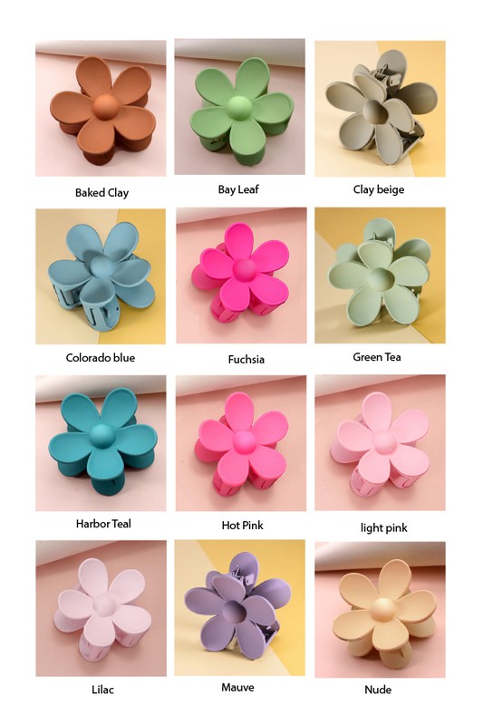 Oversized Flower Hair Claw Clips - Salt and Grace Boutique
