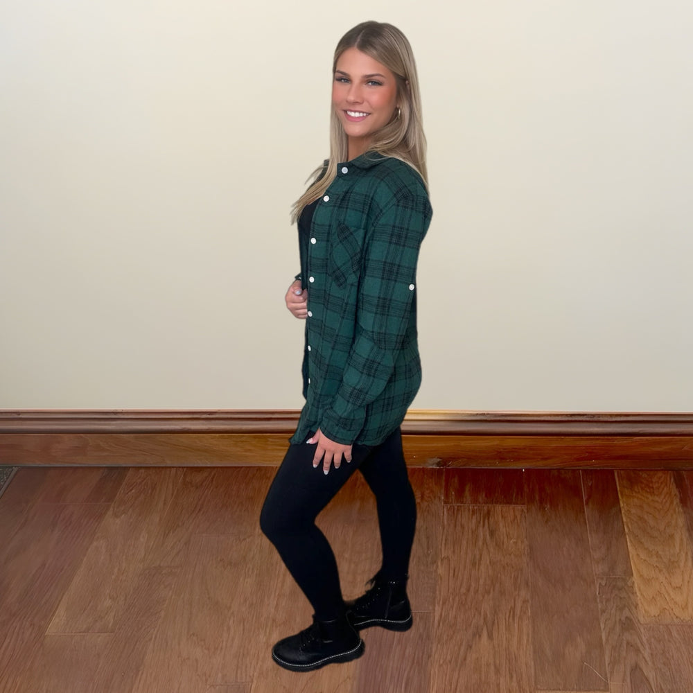 Checker - top Plaid Shirt - Salt and Grace Boutique