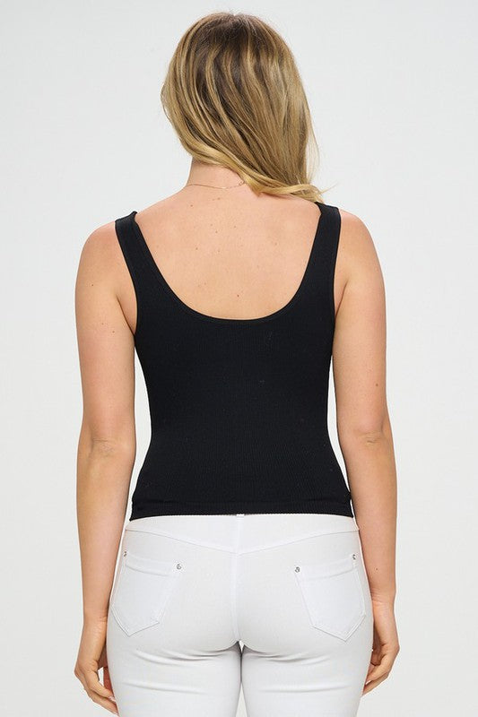 Reversible Ribbed Seamless Tank - Salt and Grace Boutique