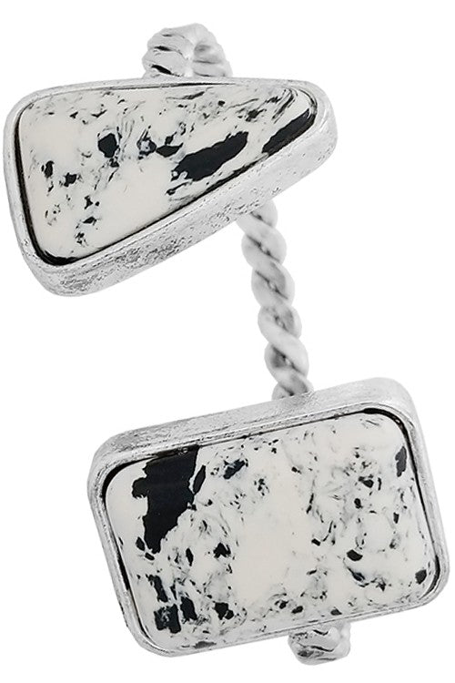 Gemstone Cable Cuff Bracelet - Salt and Grace Boutique