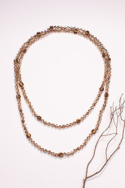 Crystal Leopard Beaded Necklace - Salt and Grace Boutique