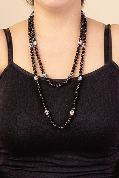 Crystal Leopard Beaded Necklace - Salt and Grace Boutique