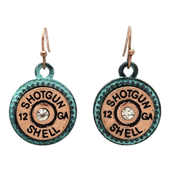 Rhinestone Shotgun Shell Earrings - Salt and Grace Boutique