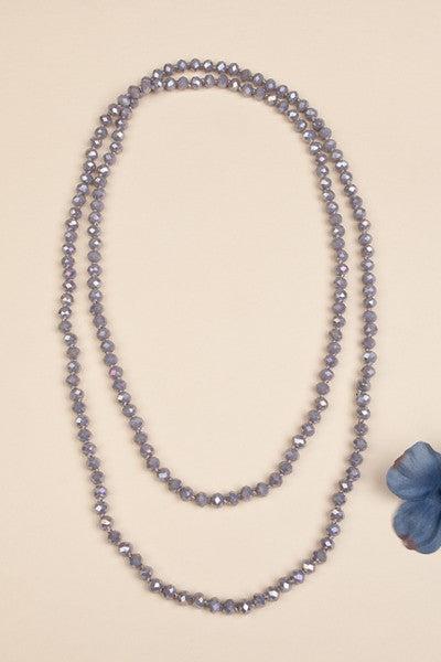 Long Crystal Beaded Necklace - Salt and Grace Boutique