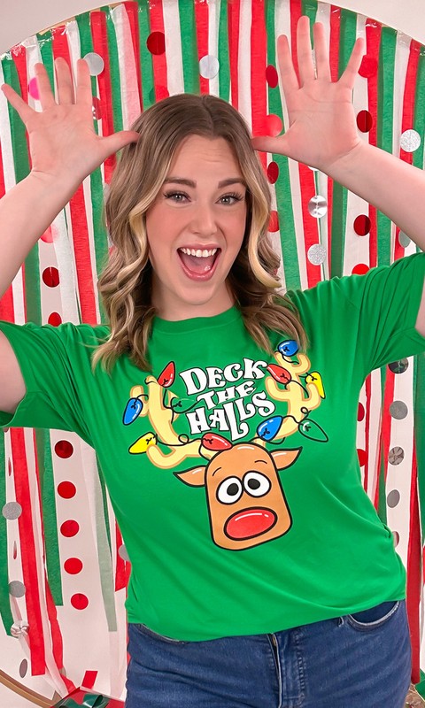 Deck the Halls Graphic T-Shirt Adult - Salt and Grace Boutique