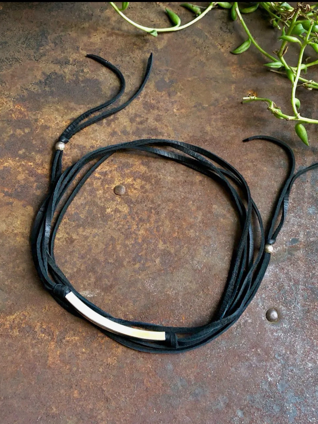 Black Deerskin Leather Wrap - Multi-Wear Versatile Jewelry Accessory